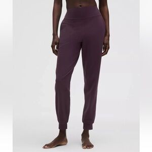 NWT Lululemon Align HR Jogger High Rise Pocket Yoga Run Black Plum Size 12